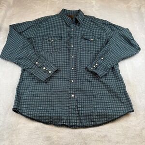 Roper Wear The‎ West Men's XL Diamond Print Western Cowboy Shirt
